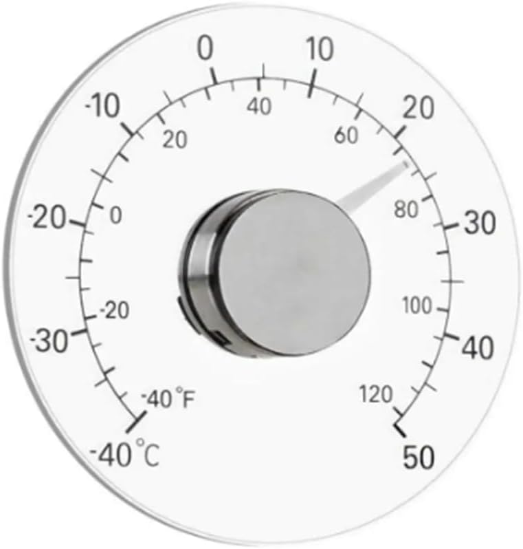 Acrylic Stainless Steel Indoor Outdoor Window Thermometer For Home Office - Image 1